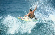 A surfer crushes an East Coast wave