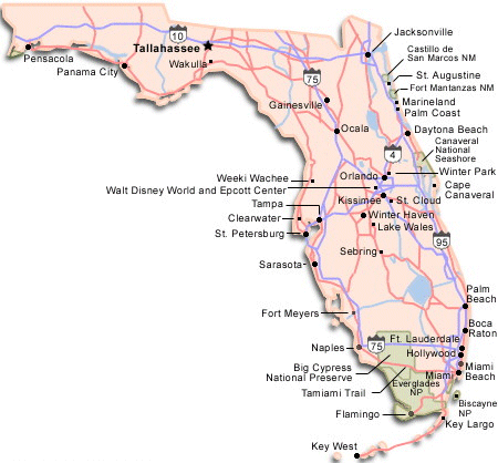 florida map. map of Lake City, Florida,
