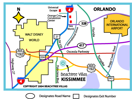 Orlando Area Map